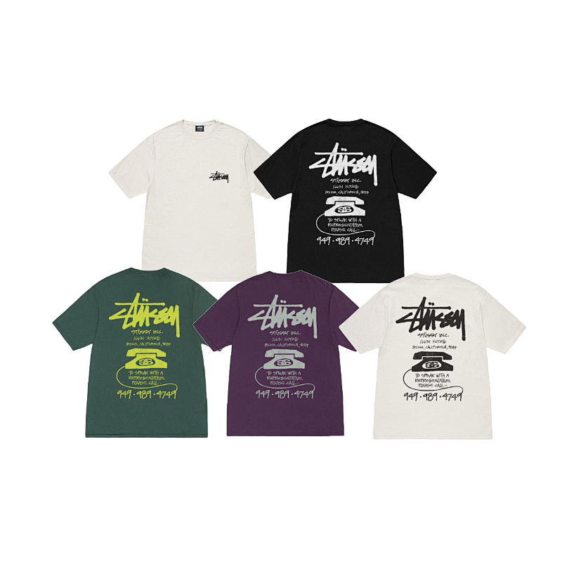 Stussy Racing Emblem Handstyle T-Shirt