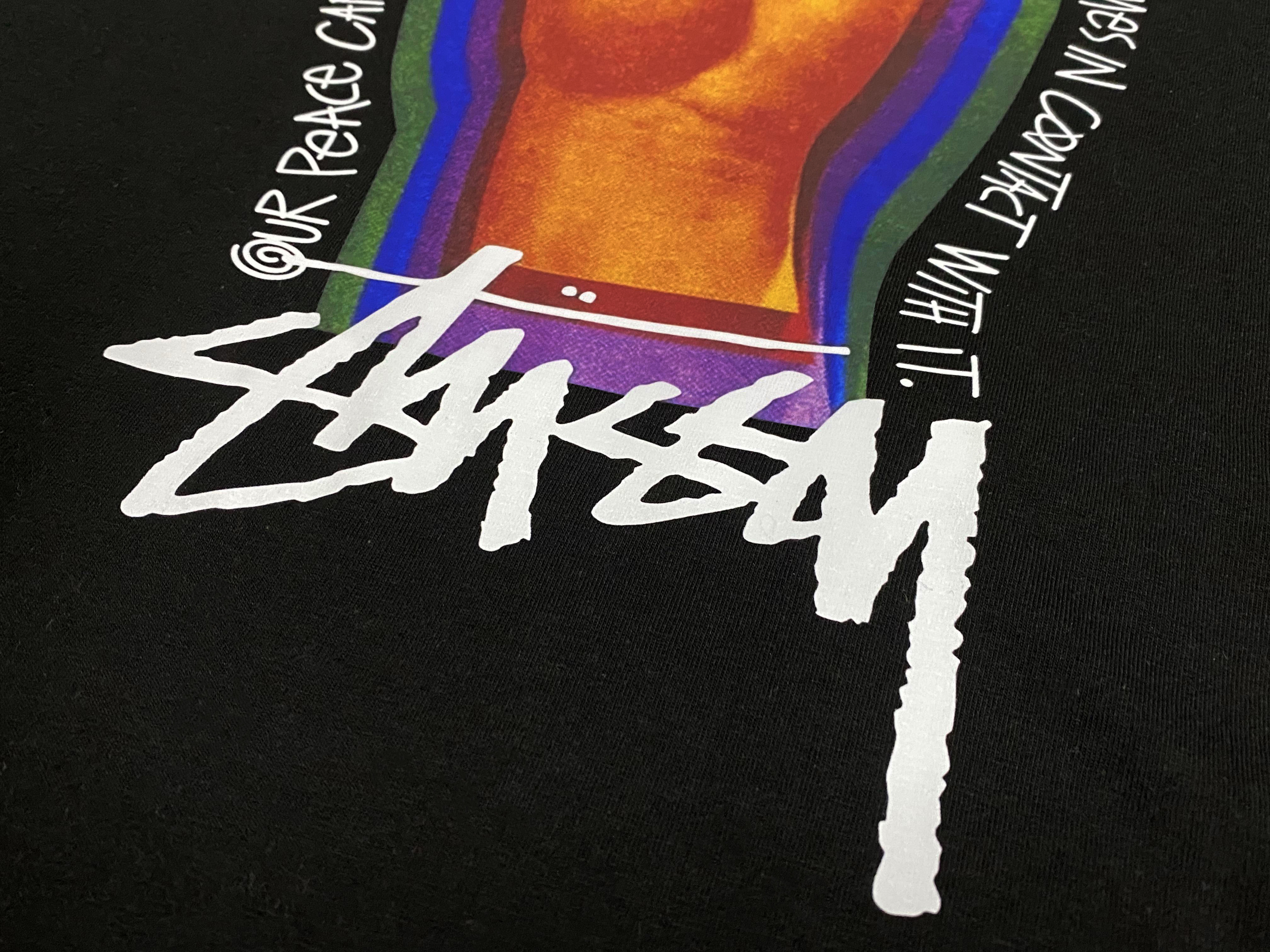 Stussy Rainbow Flame Hand T-Shirt