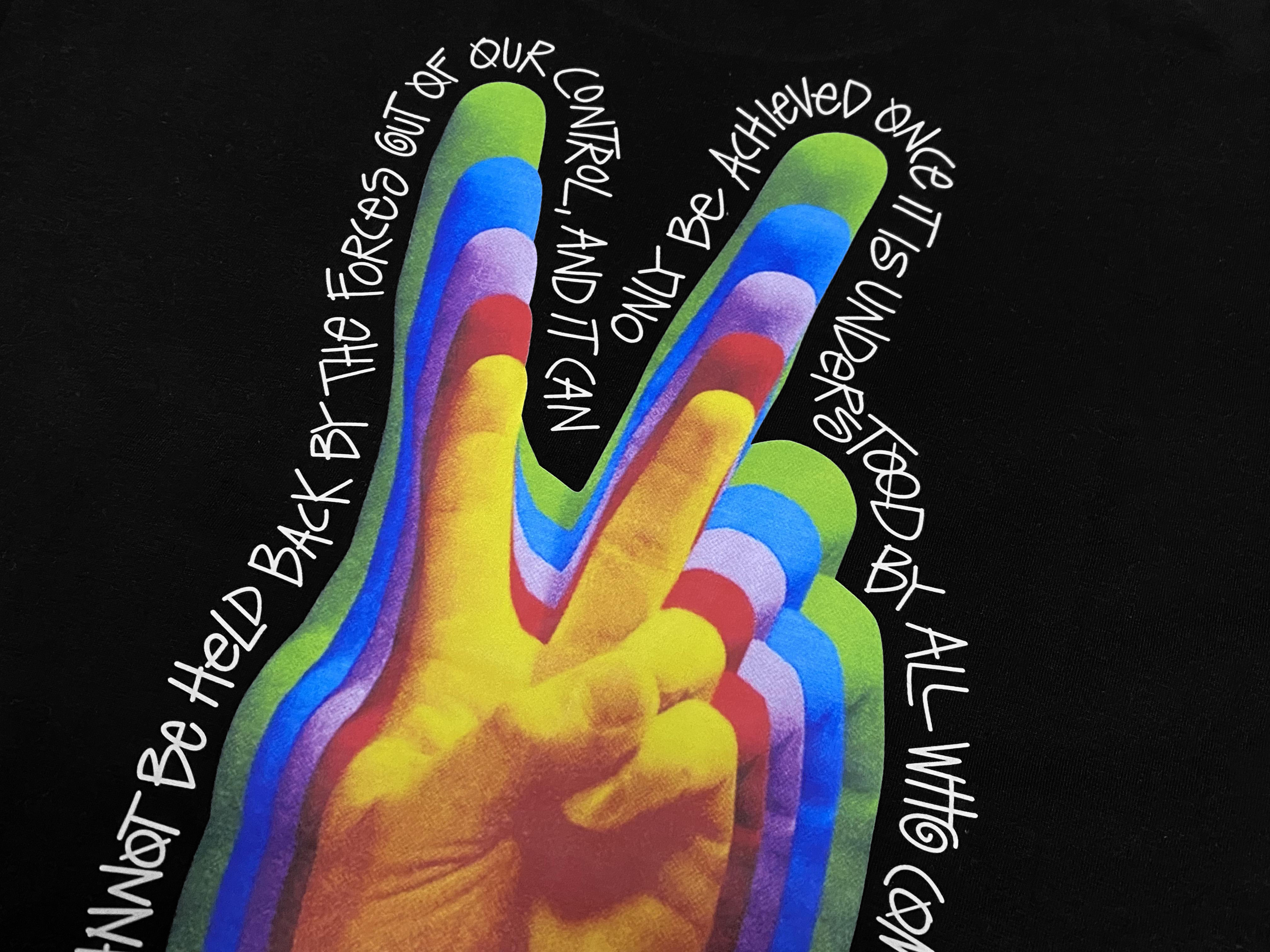 Stussy Rainbow Flame Hand T-Shirt