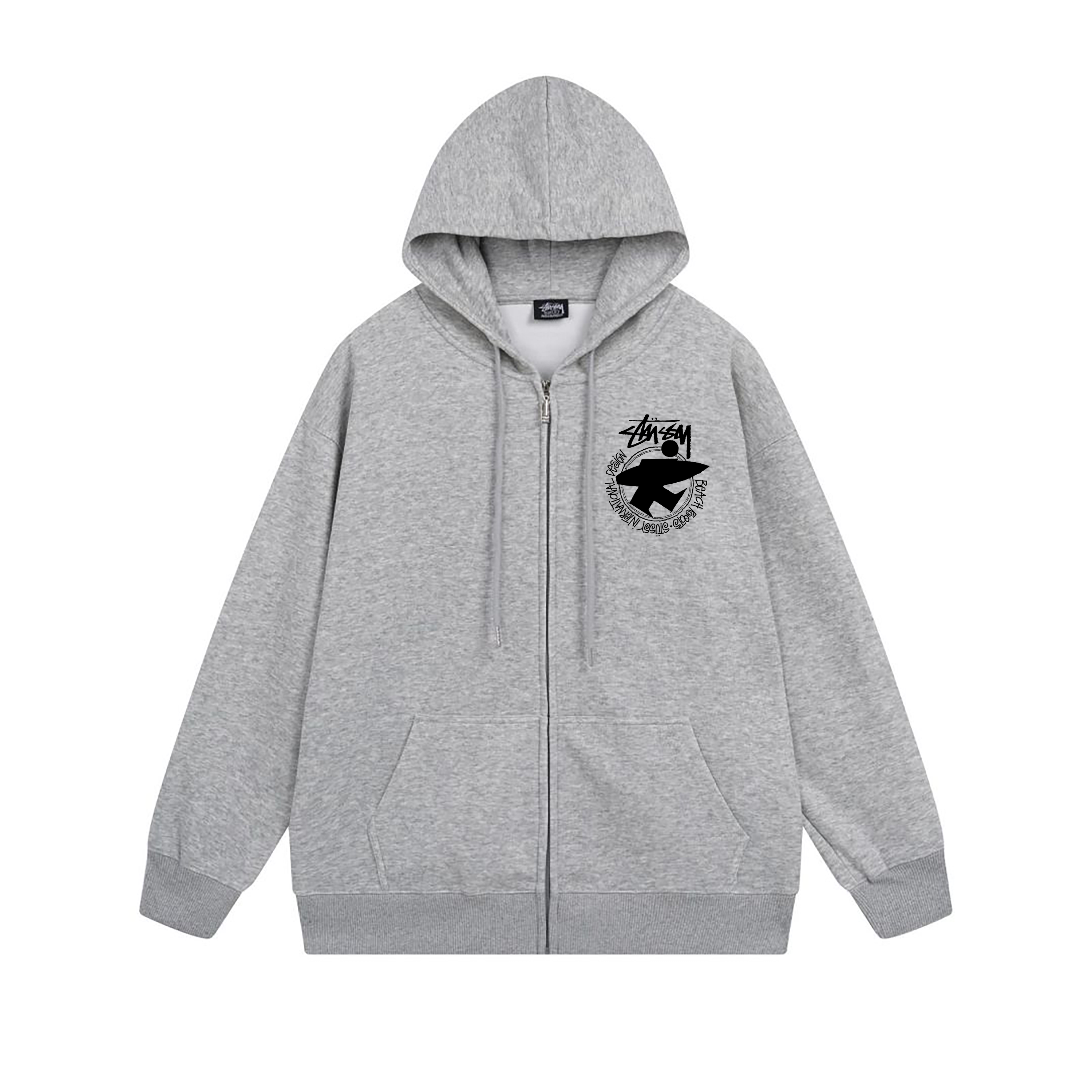 Stussy Rainbow Floral Globe Full-Zip Hoodie