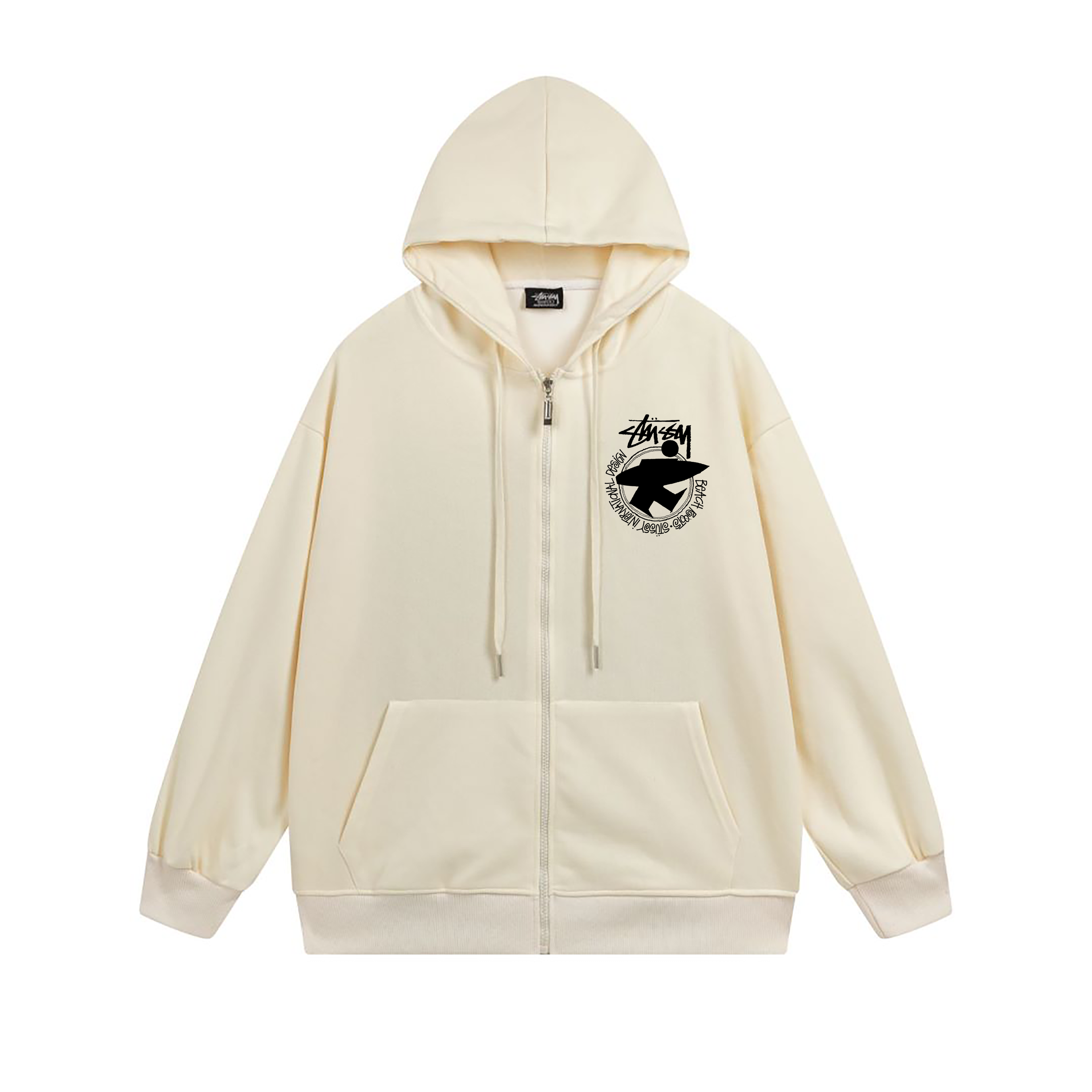 Stussy Rainbow Floral Globe Full-Zip Hoodie