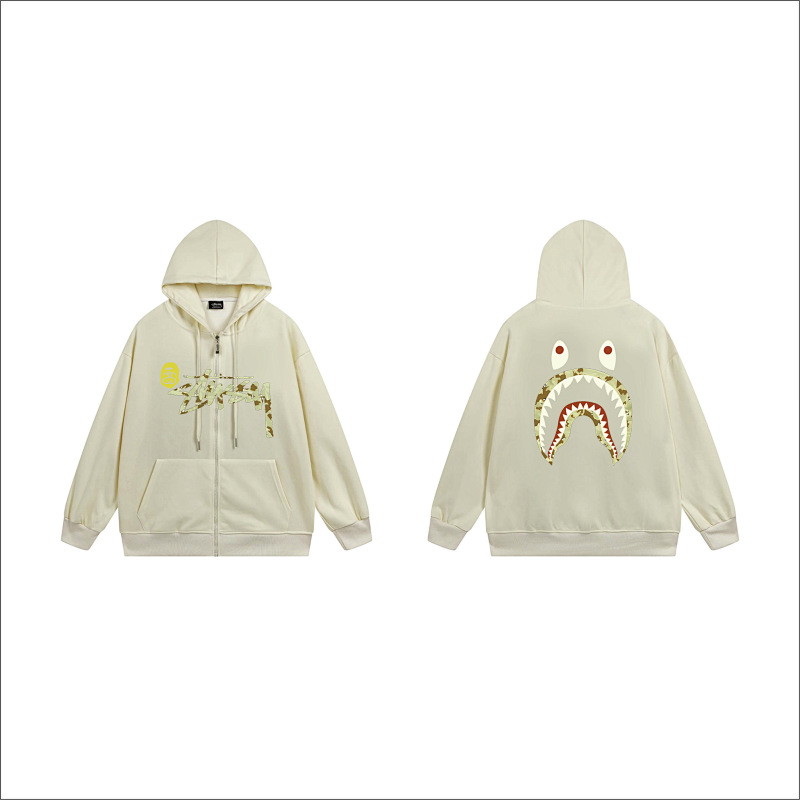 Stussy Rainbow Shark Mouth Full-Zip Hoodie