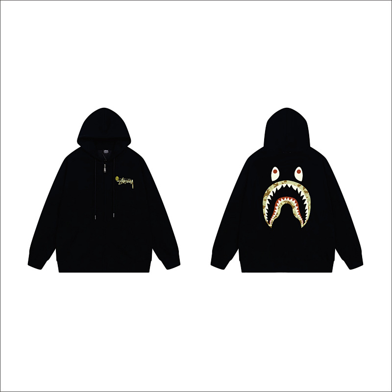 Stussy Rainbow Shark Mouth Full-Zip Hoodie