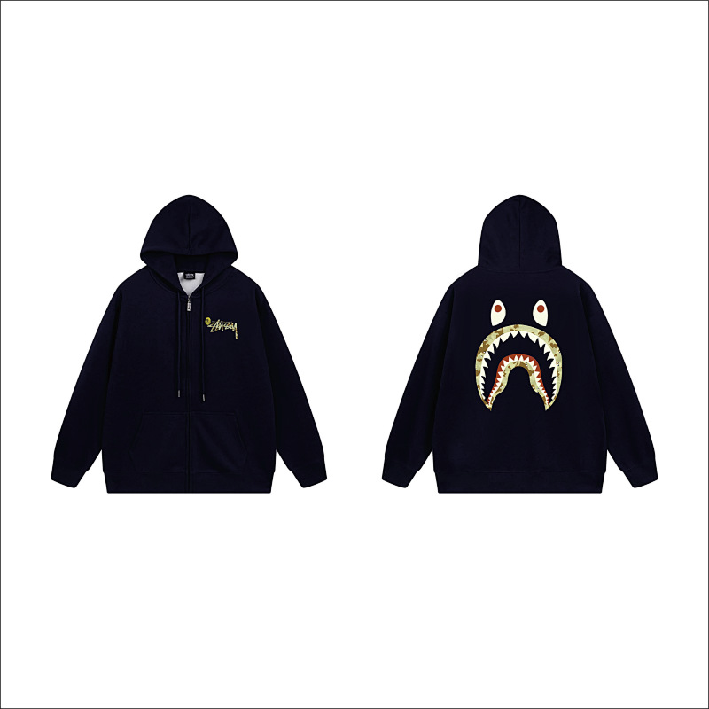 Stussy Rainbow Shark Mouth Full-Zip Hoodie