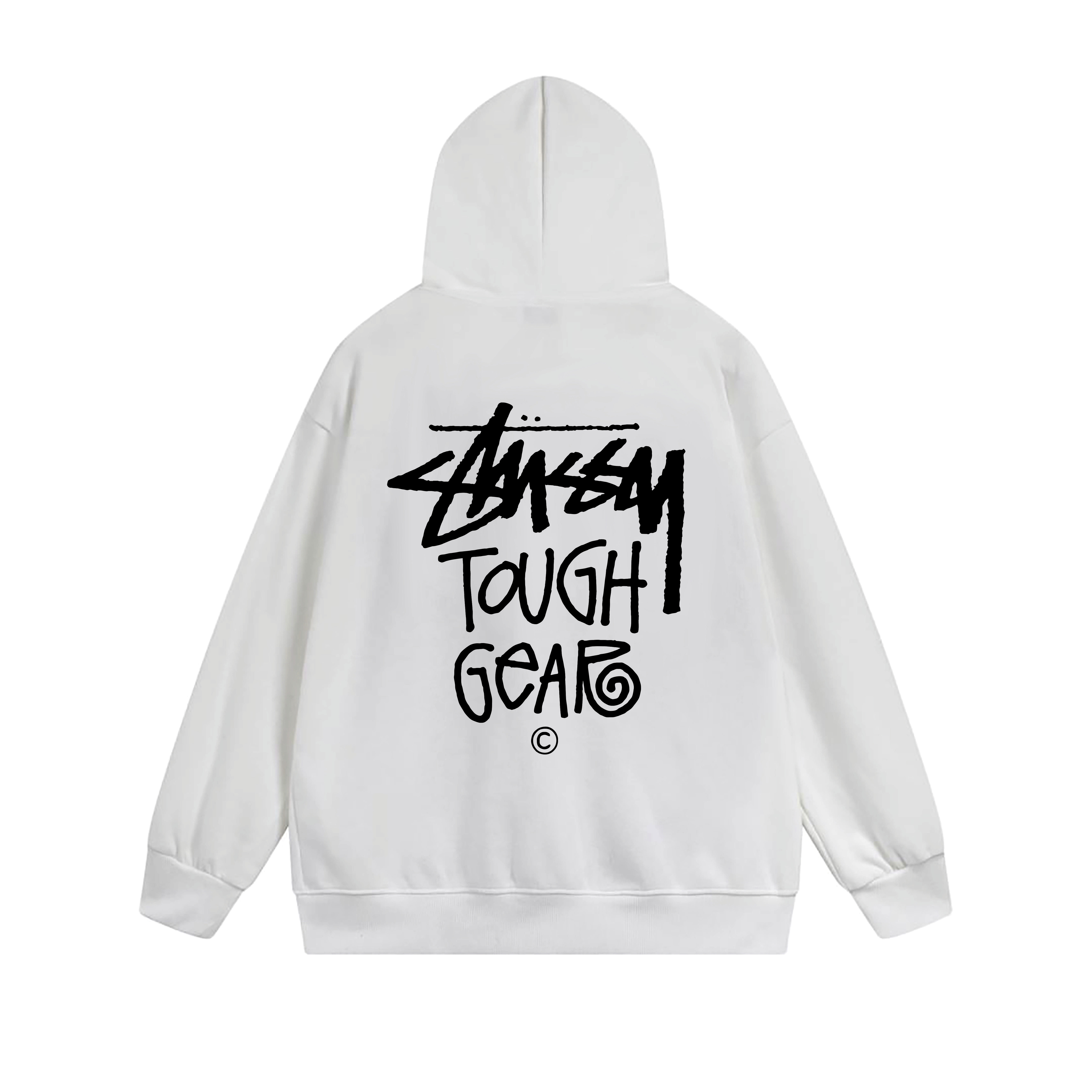Stussy Red Blue Globe Seal Full-Zip Hoodie