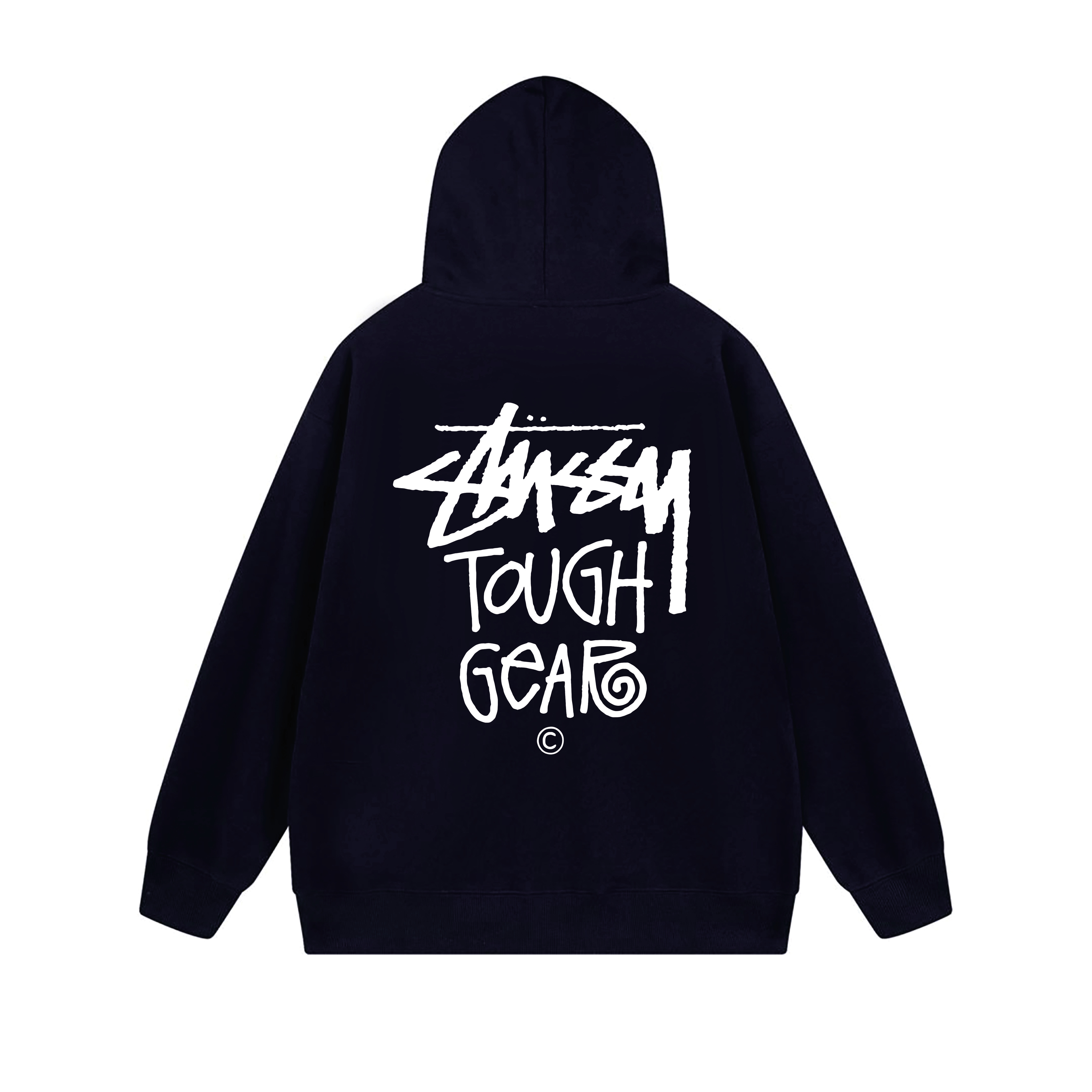 Stussy Red Blue Globe Seal Full-Zip Hoodie