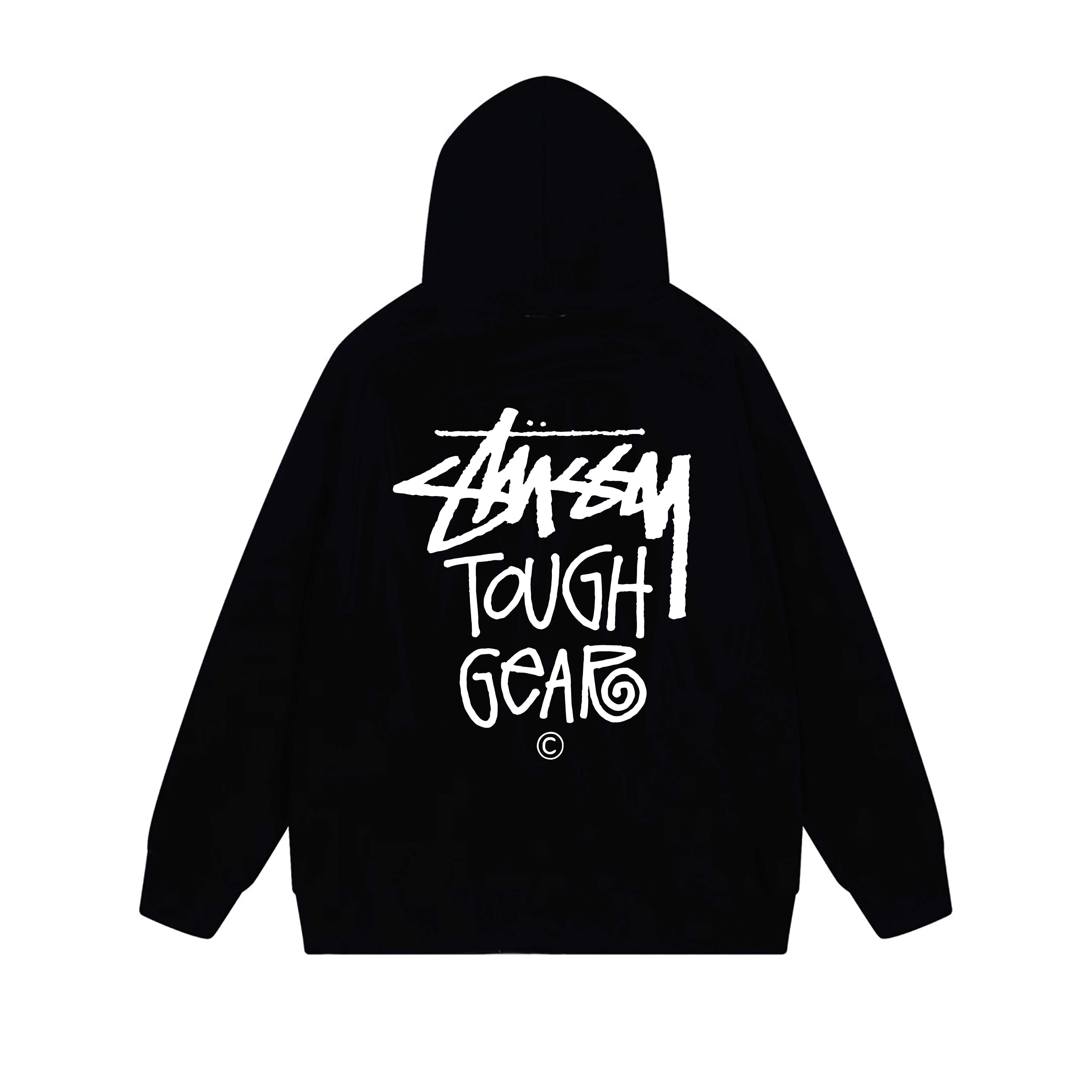 Stussy Red Blue Globe Seal Full-Zip Hoodie