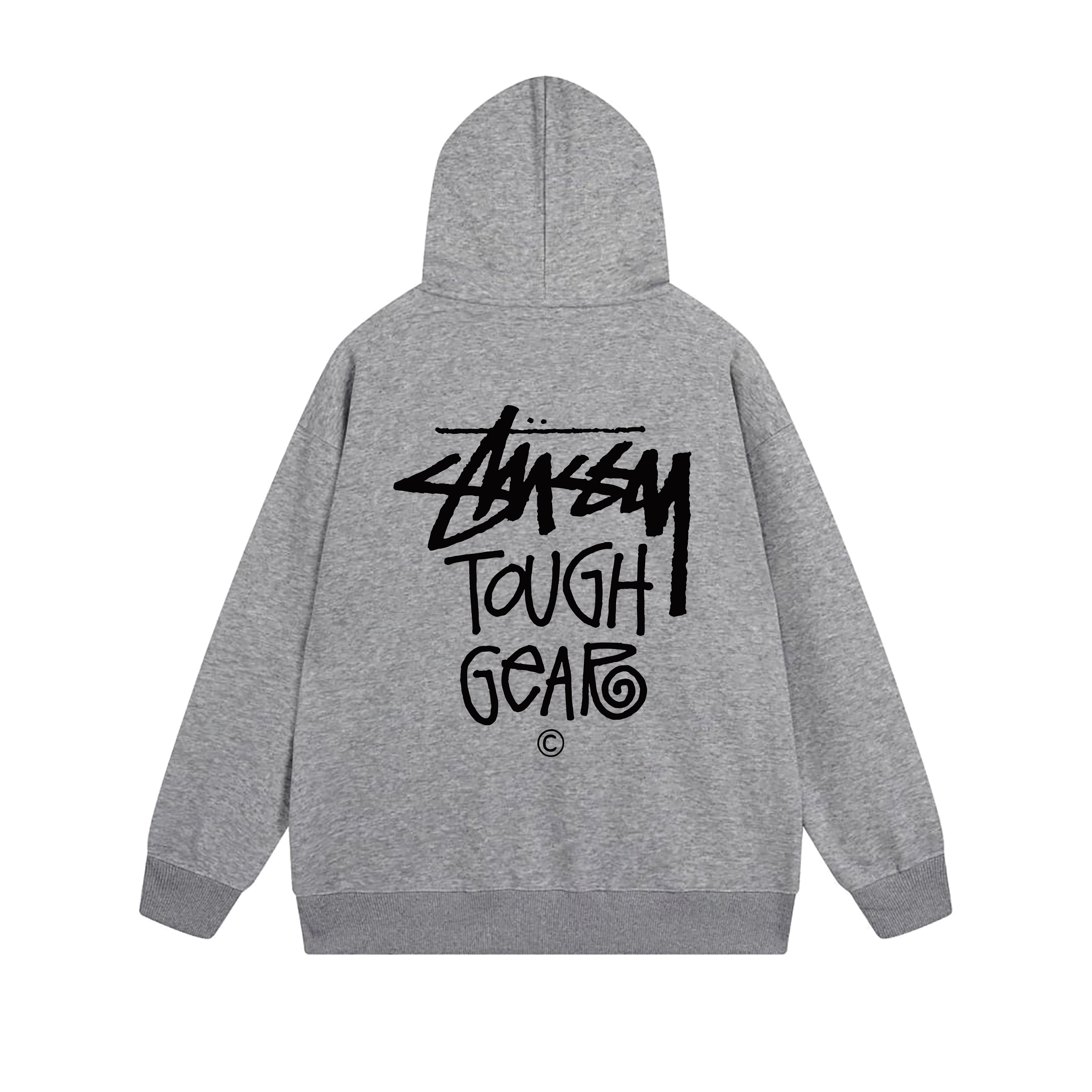 Stussy Red Blue Globe Seal Full-Zip Hoodie
