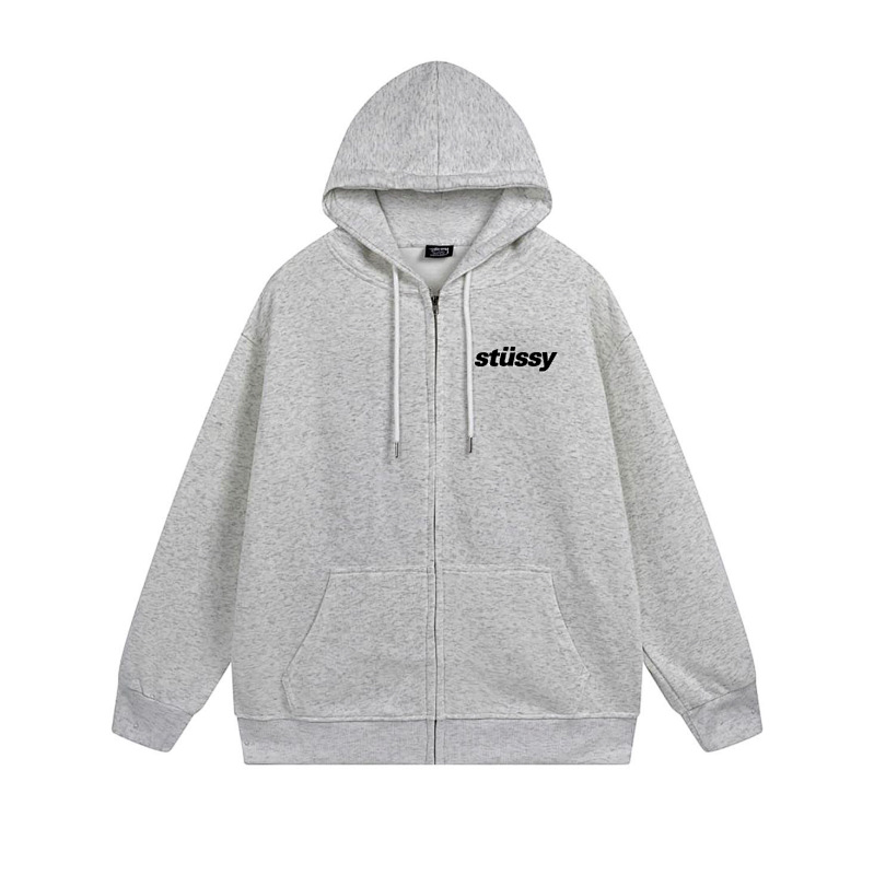 Stussy Red Rose Circular Script Full-Zip Hoodie