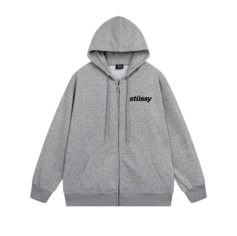 Stussy Red Rose Circular Script Full-Zip Hoodie