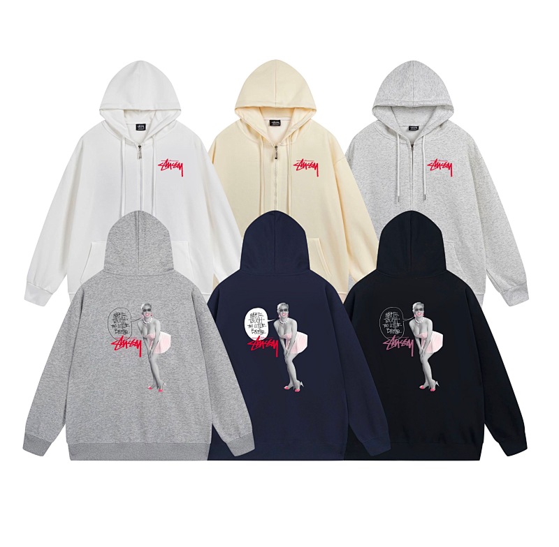 Stussy Retro Dancer Figure Full-Zip Hoodie