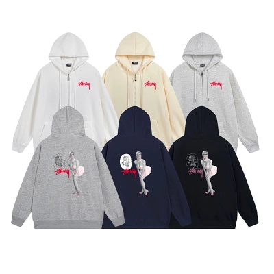 Stussy Retro Dancer Figure Full-Zip Hoodie 01