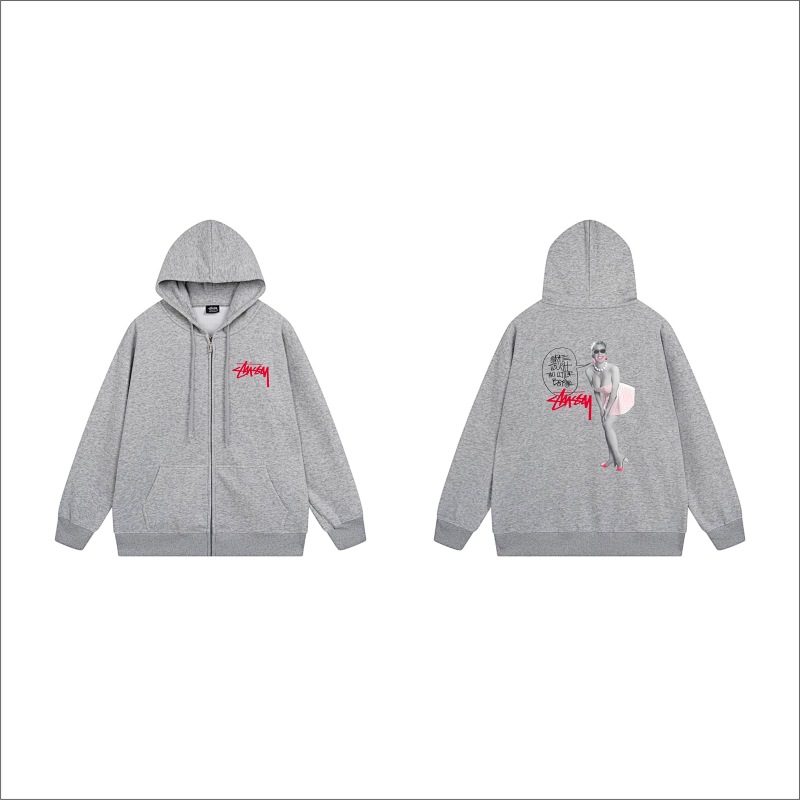 Stussy Retro Dancer Figure Full-Zip Hoodie