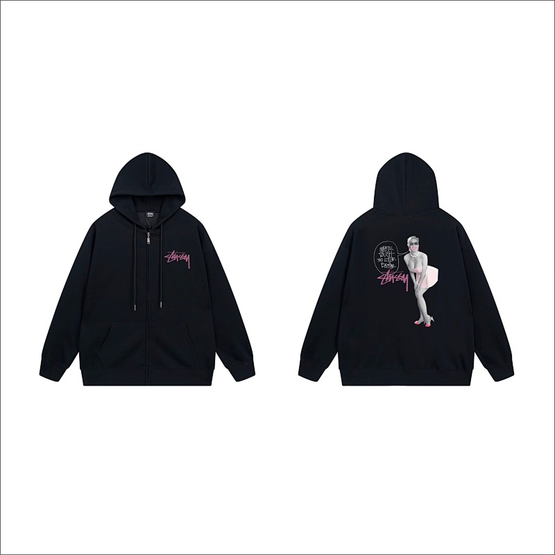 Stussy Retro Dancer Figure Full-Zip Hoodie