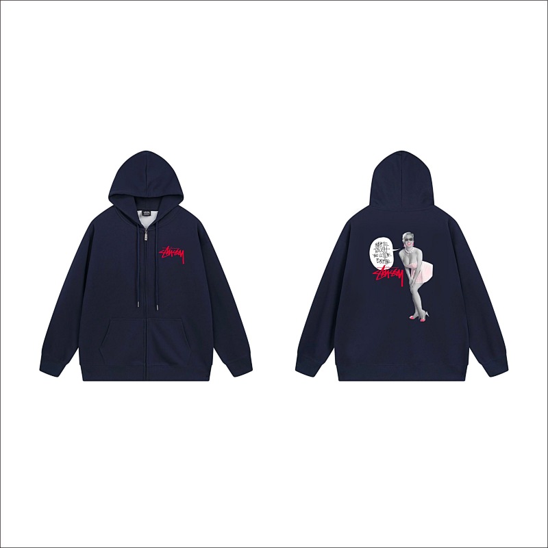 Stussy Retro Dancer Figure Full-Zip Hoodie