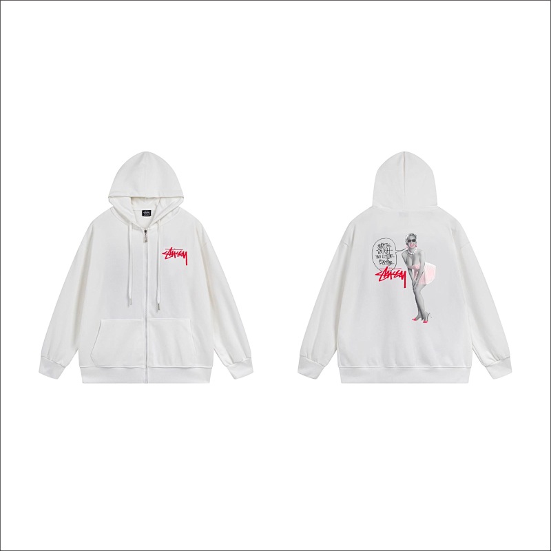 Stussy Retro Dancer Figure Full-Zip Hoodie