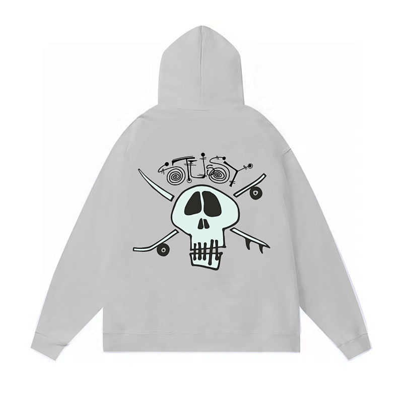 Stussy Skull Crossbones Crest Pullover Hoodie