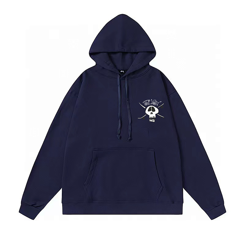 Stussy Skull Crossbones Crest Pullover Hoodie