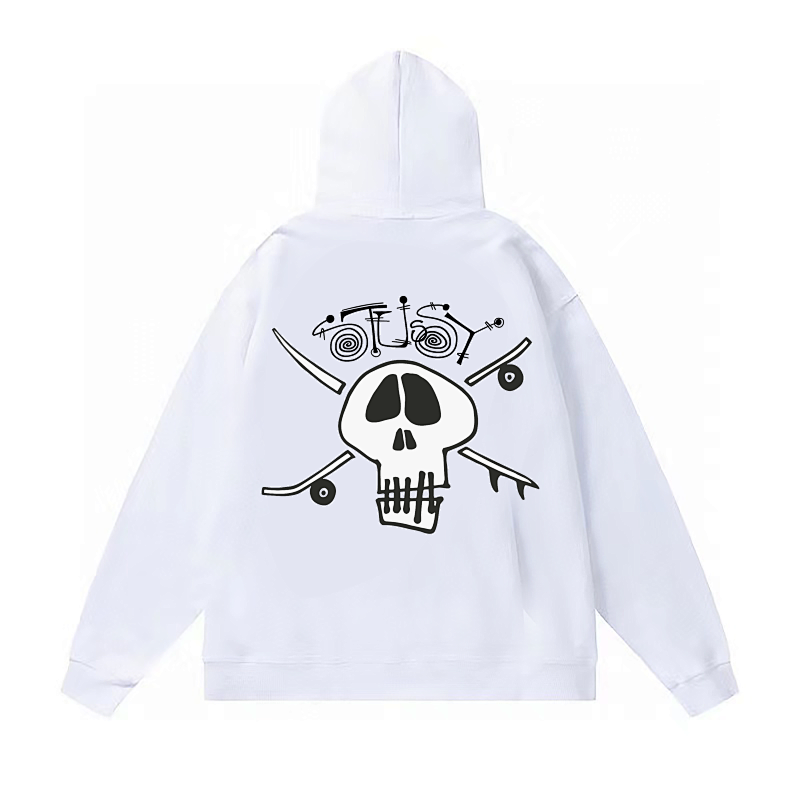 Stussy Skull Crossbones Crest Pullover Hoodie