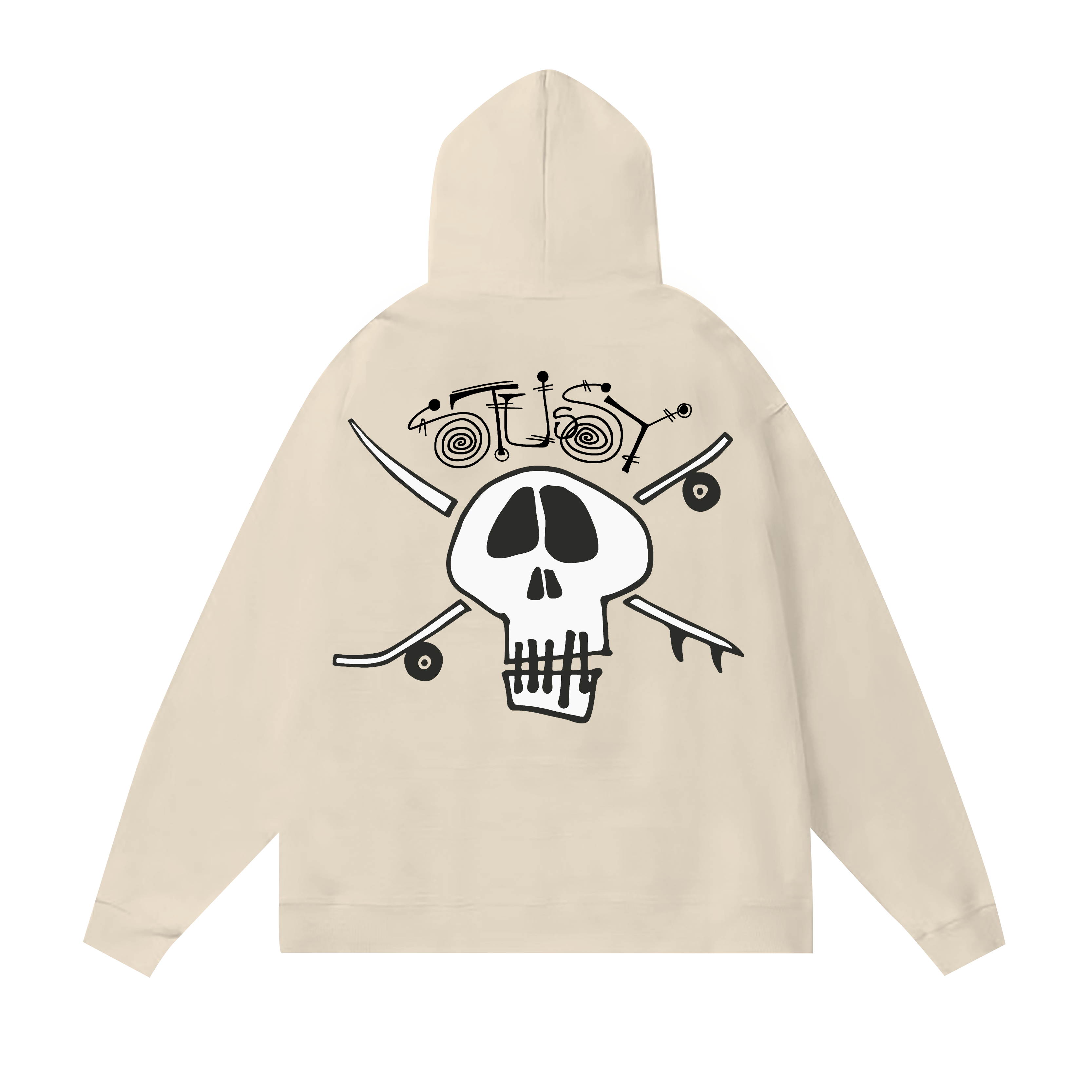 Stussy Skull Crossbones Crest Pullover Hoodie