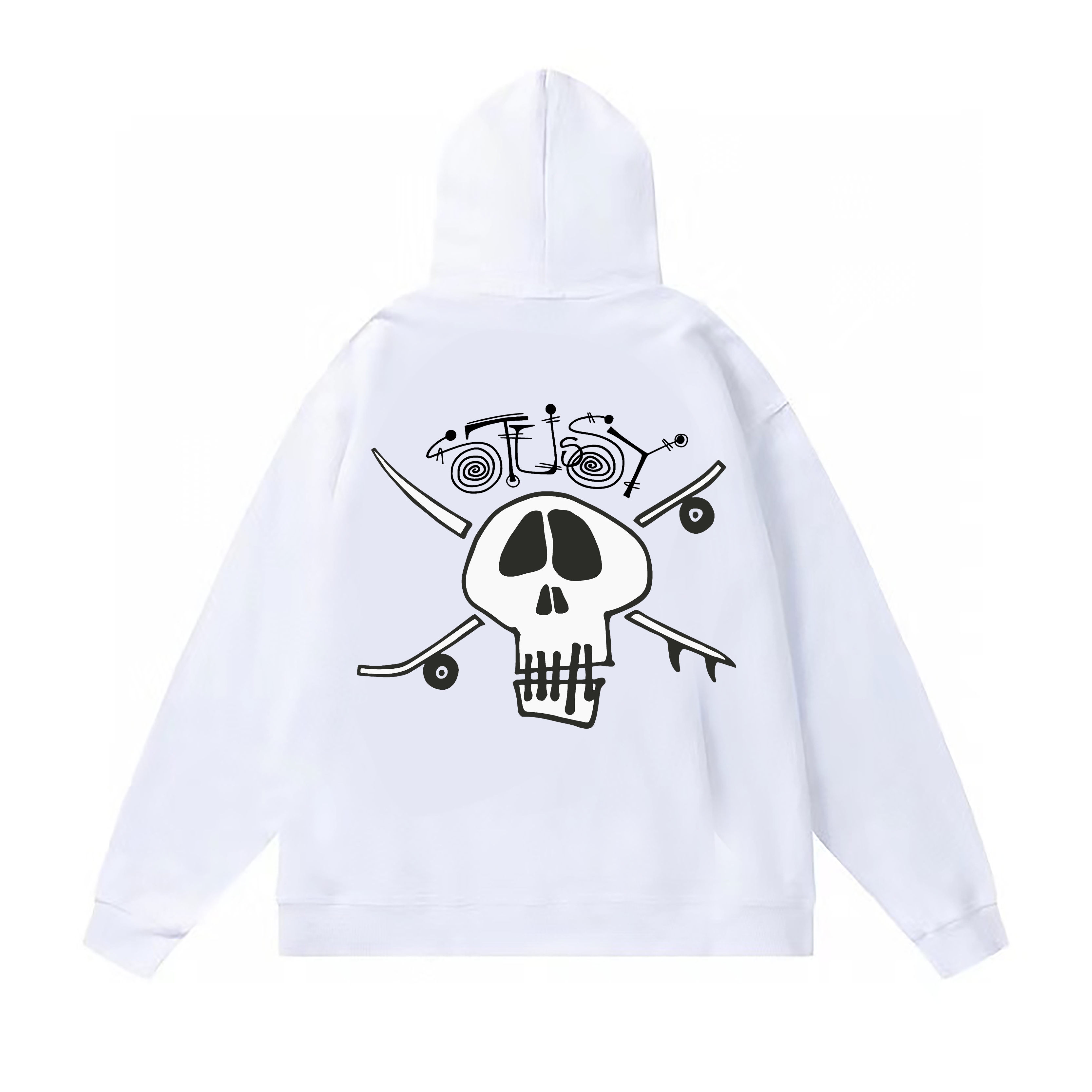 Stussy Skull Crossbones Crest Pullover Hoodie