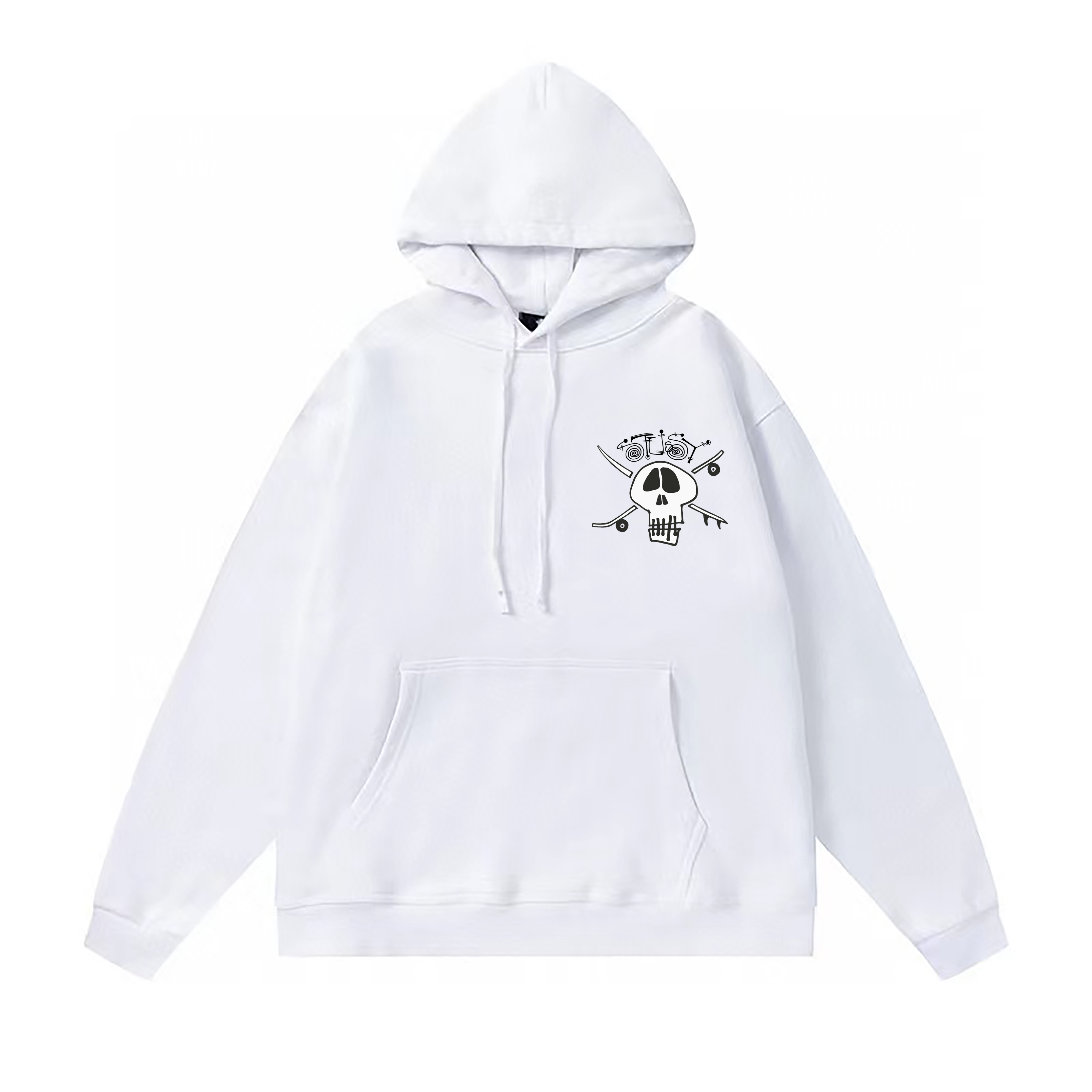 Stussy Skull Crossbones Crest Pullover Hoodie