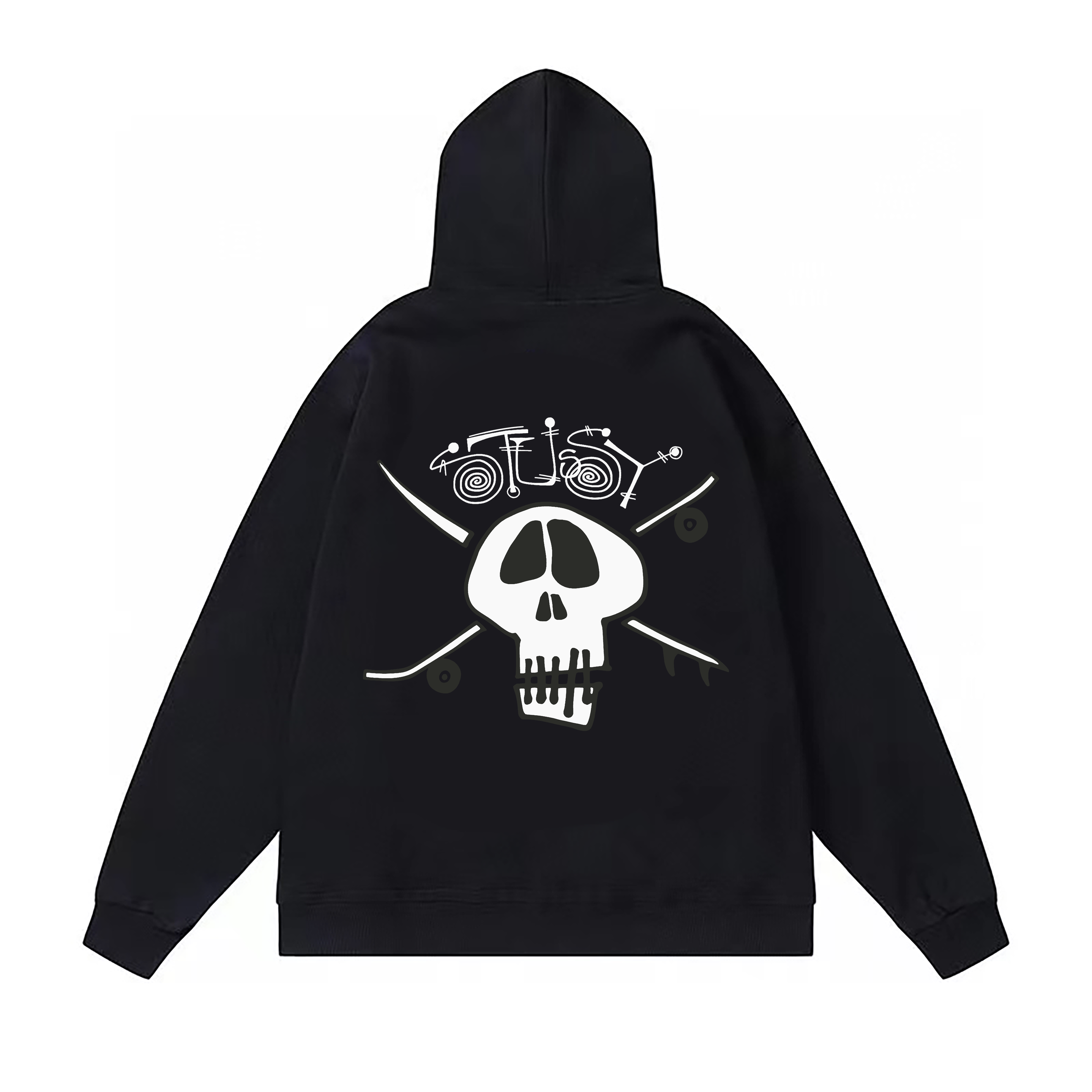 Stussy Skull Crossbones Crest Pullover Hoodie