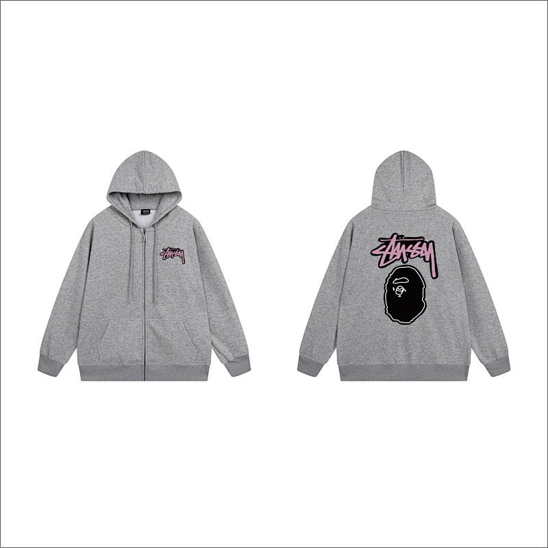 Stussy Split Face Handstyle Full-Zip Hoodie