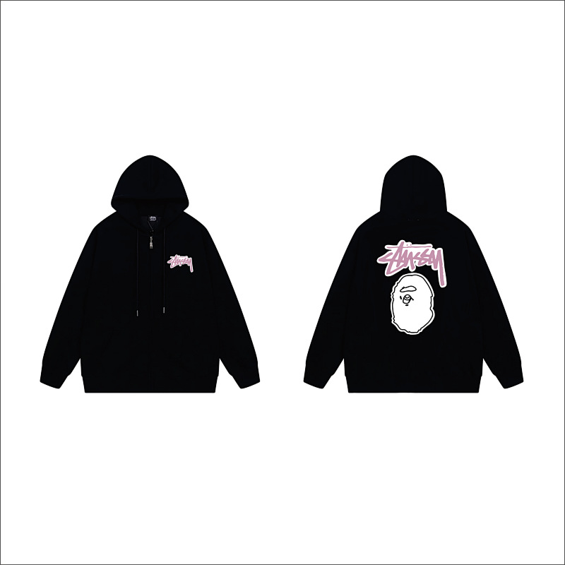 Stussy Split Face Handstyle Full-Zip Hoodie