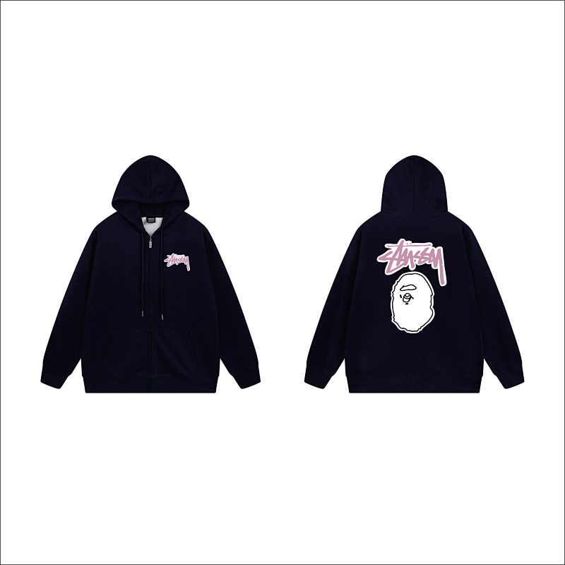 Stussy Split Face Handstyle Full-Zip Hoodie