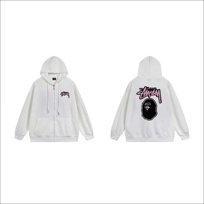 Stussy Split Face Handstyle Full-Zip Hoodie