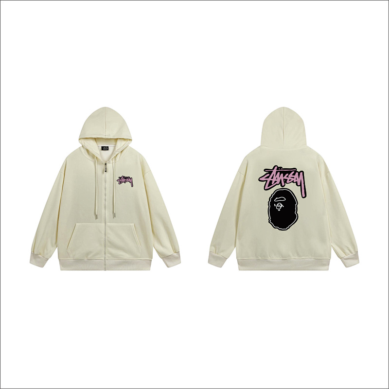 Stussy Split Face Handstyle Full-Zip Hoodie