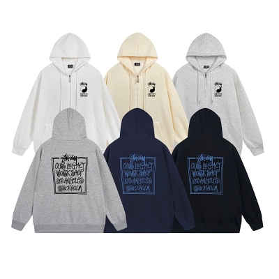 Stussy Square Message Graphic Full-Zip Hoodie 01