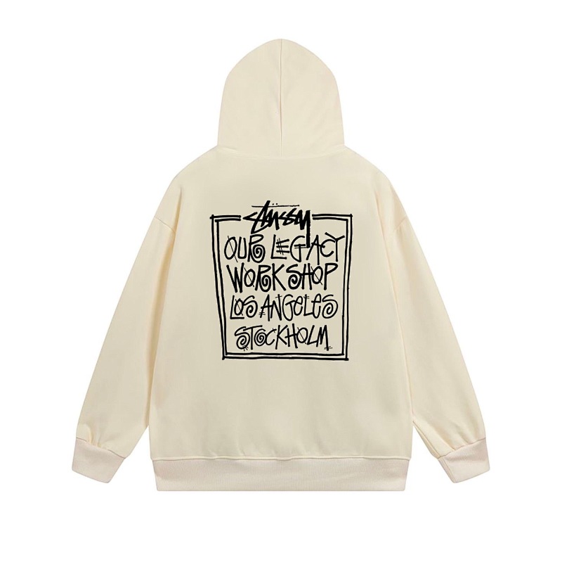 Stussy Square Message Graphic Full-Zip Hoodie