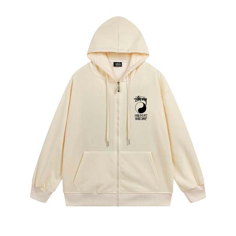 Stussy Square Message Graphic Full-Zip Hoodie