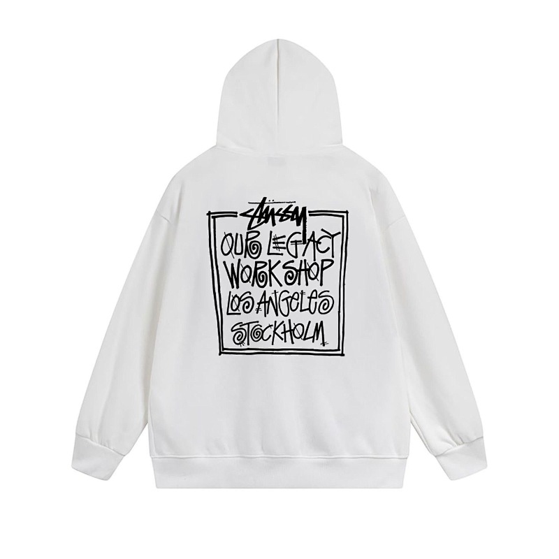 Stussy Square Message Graphic Full-Zip Hoodie