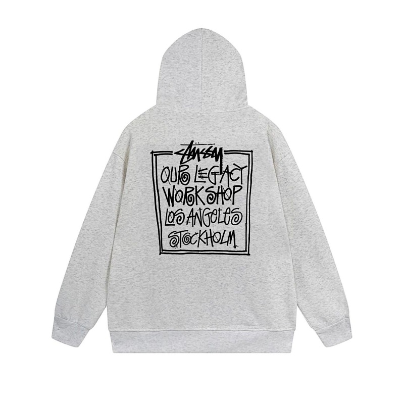 Stussy Square Message Graphic Full-Zip Hoodie