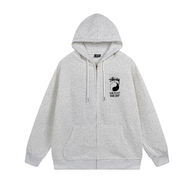 Stussy Square Message Graphic Full-Zip Hoodie