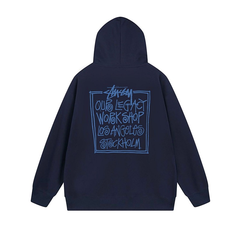 Stussy Square Message Graphic Full-Zip Hoodie