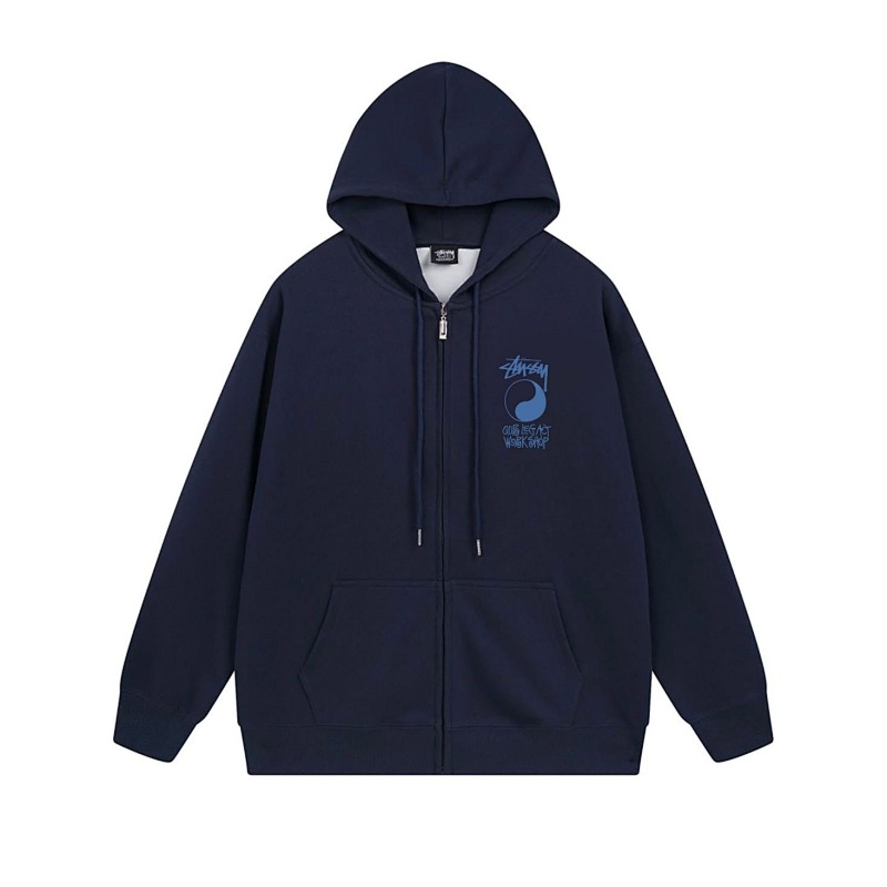 Stussy Square Message Graphic Full-Zip Hoodie