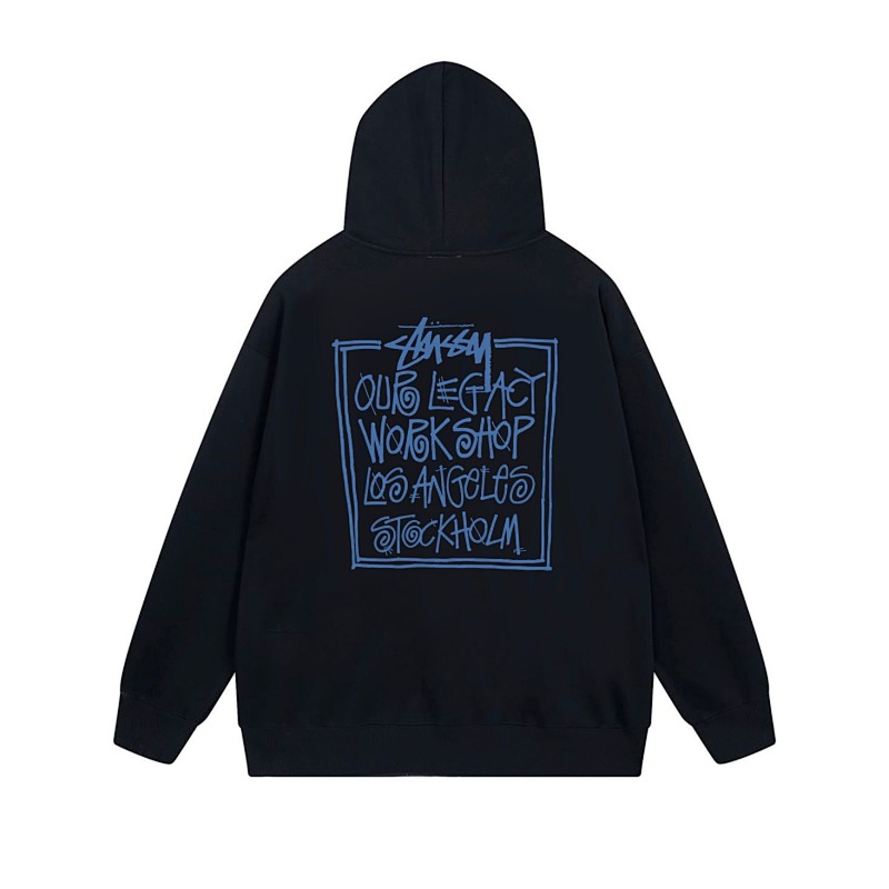 Stussy Square Message Graphic Full-Zip Hoodie