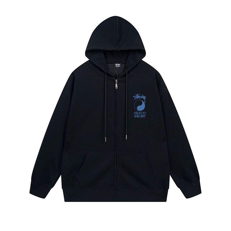 Stussy Square Message Graphic Full-Zip Hoodie