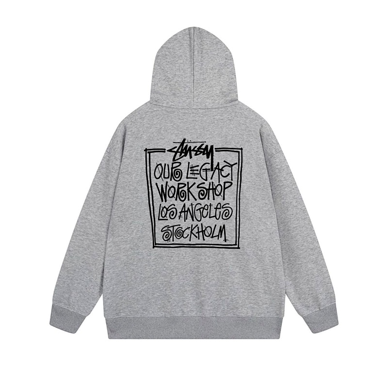 Stussy Square Message Graphic Full-Zip Hoodie