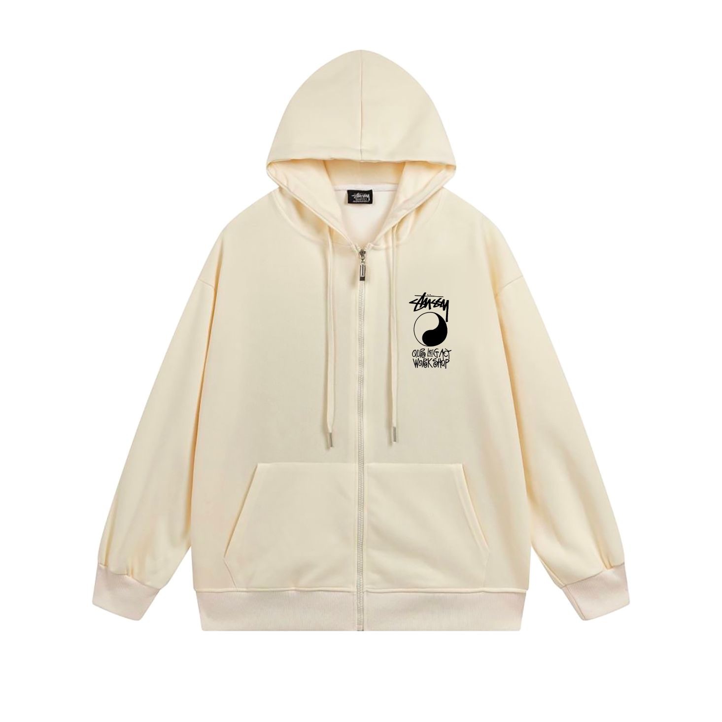 Stussy Square Message Graphic Full-Zip Hoodie