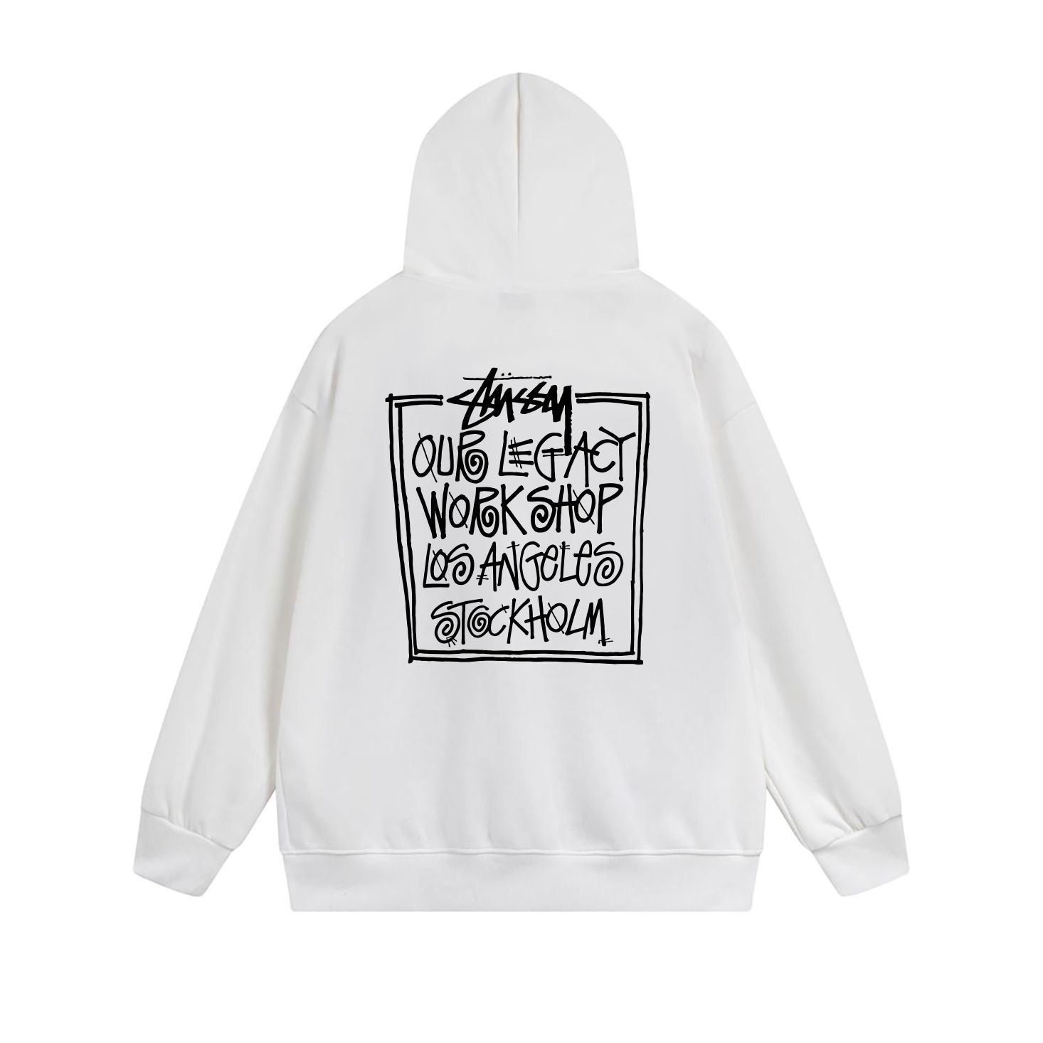 Stussy Square Message Graphic Full-Zip Hoodie