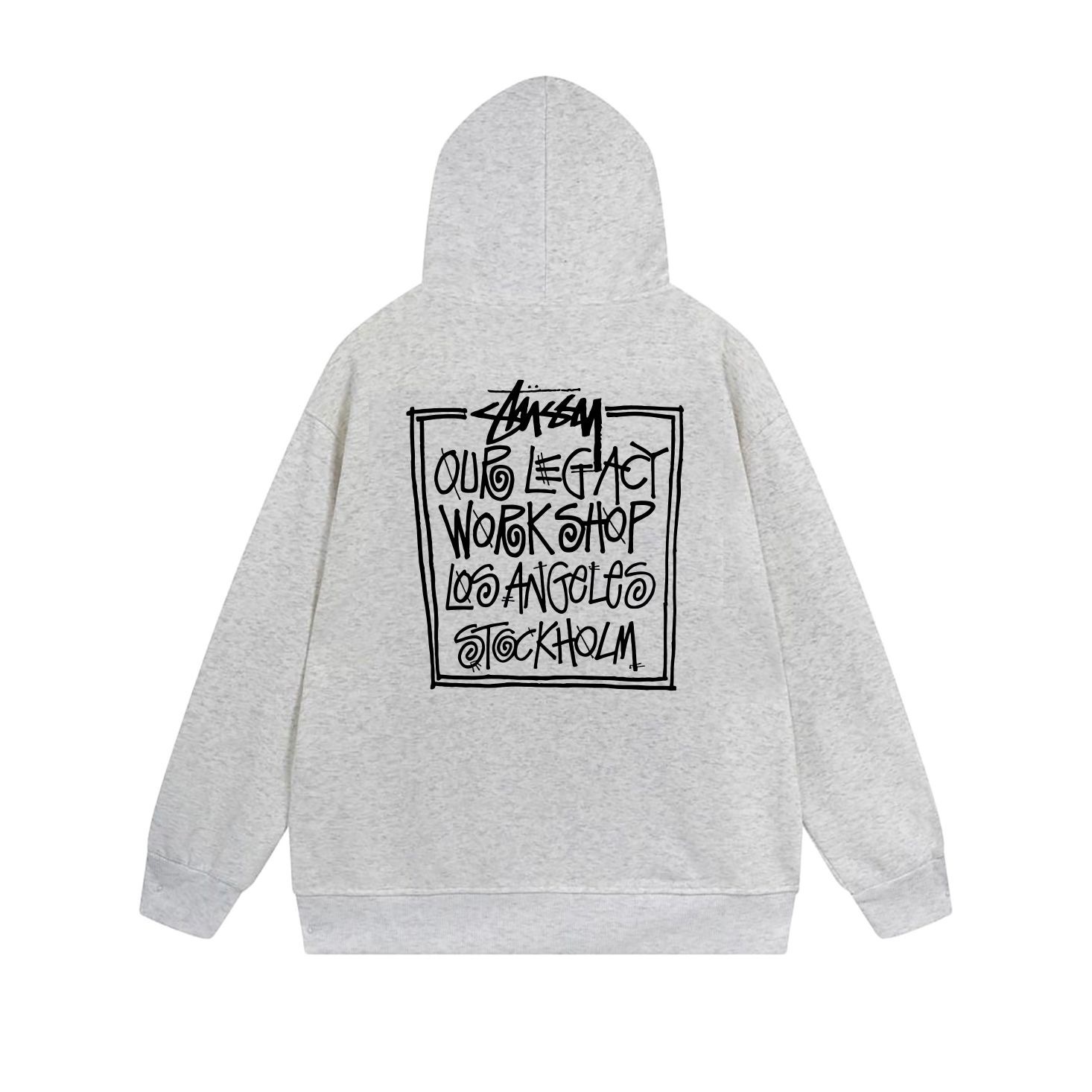 Stussy Square Message Graphic Full-Zip Hoodie