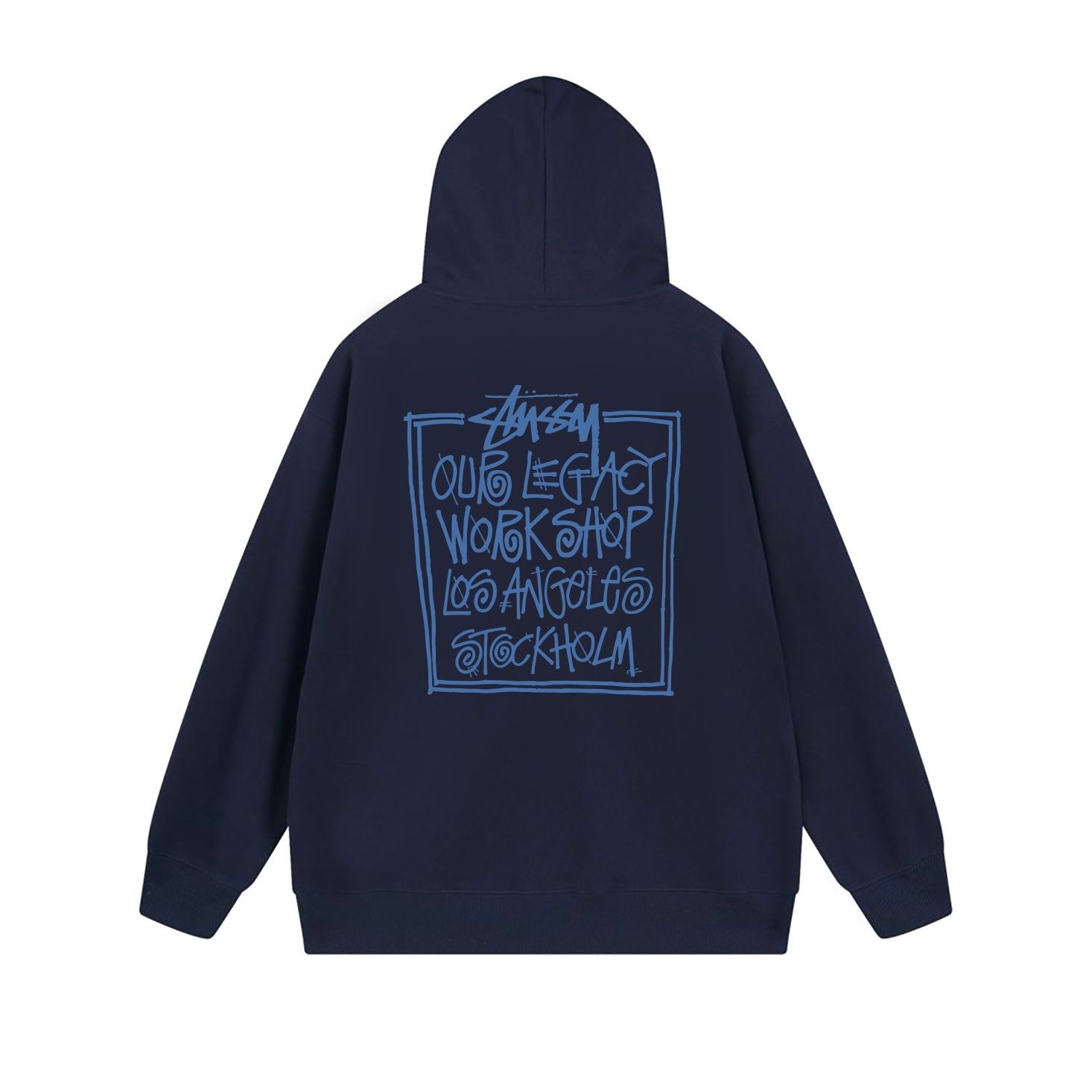 Stussy Square Message Graphic Full-Zip Hoodie