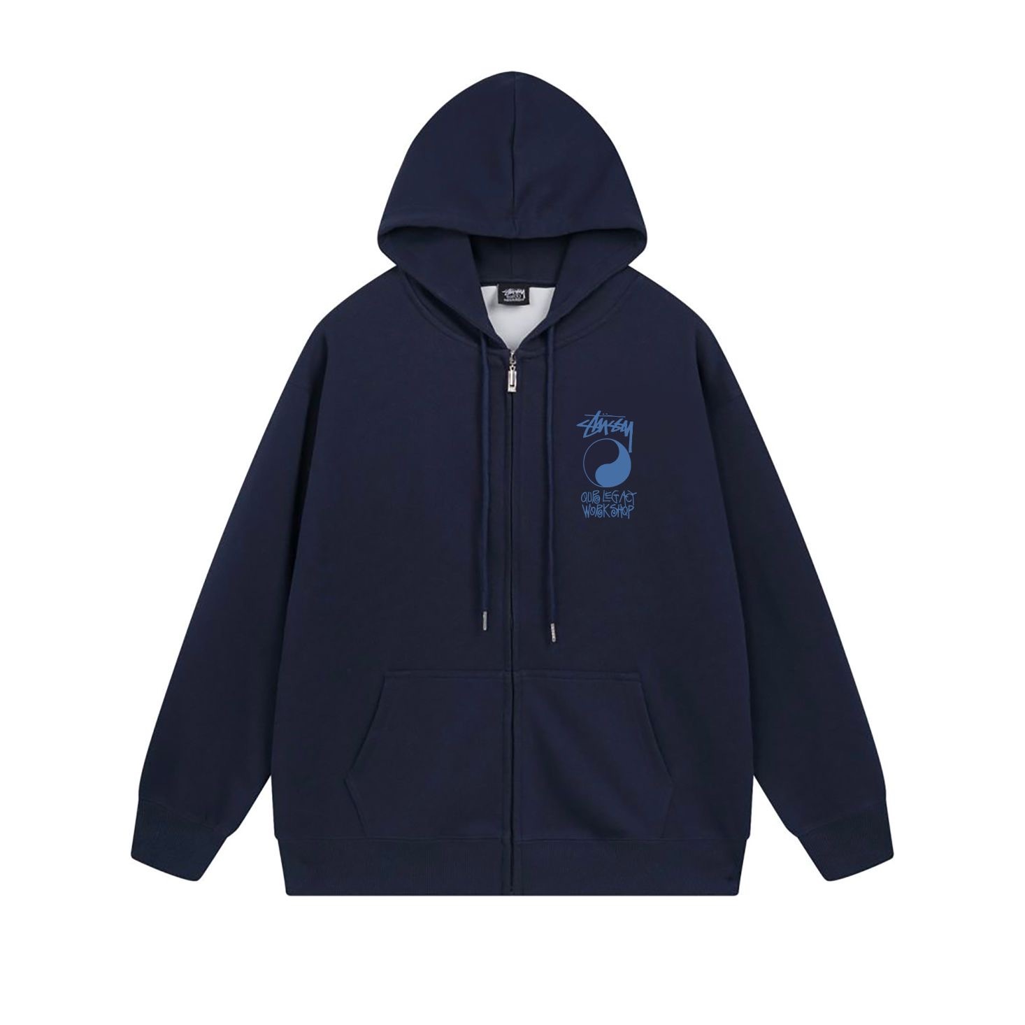 Stussy Square Message Graphic Full-Zip Hoodie