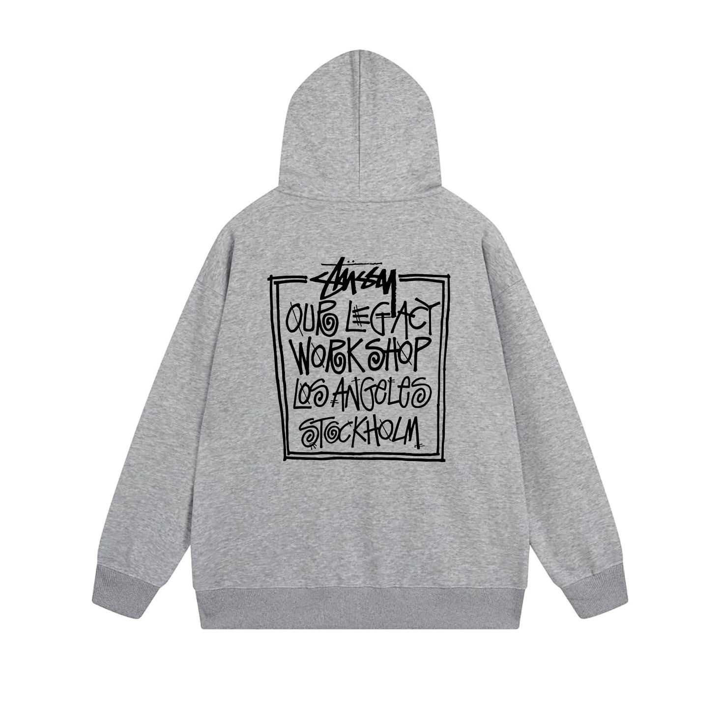 Stussy Square Message Graphic Full-Zip Hoodie