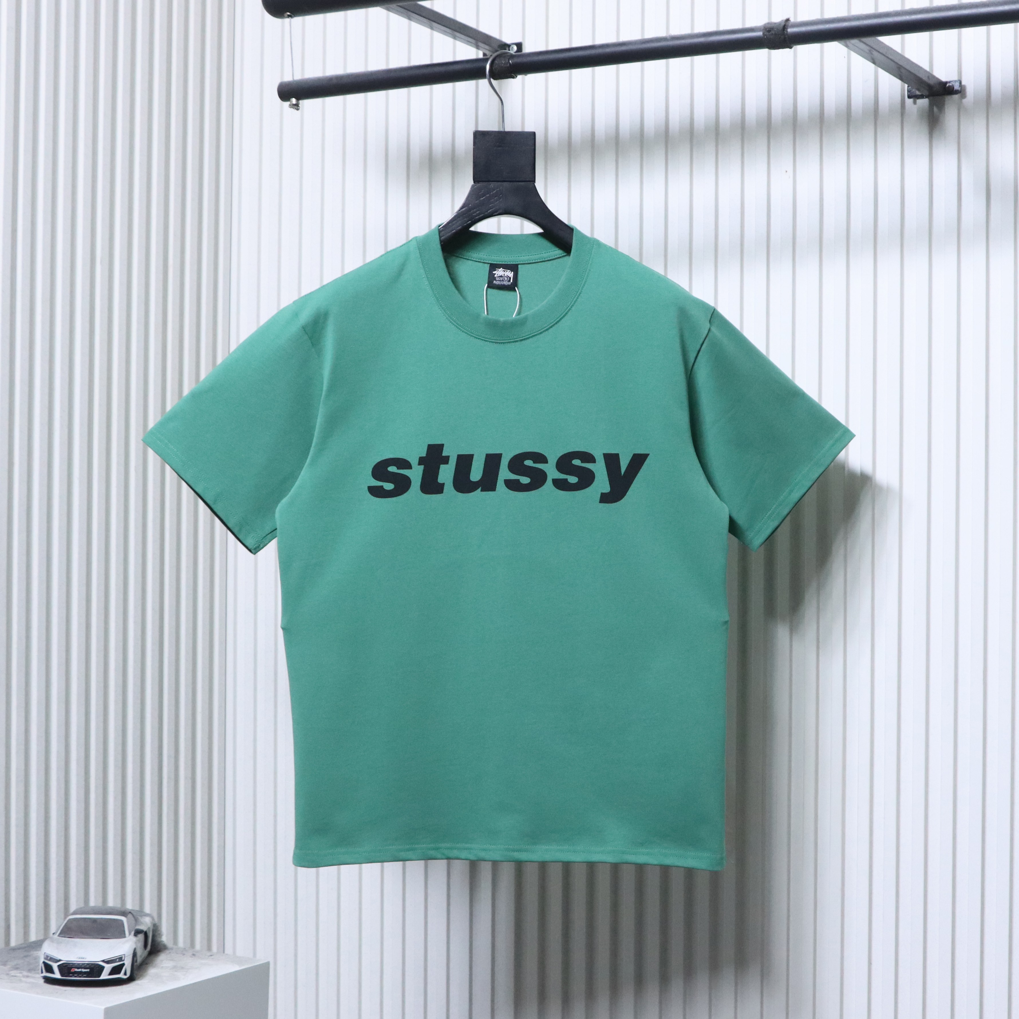 Stussy SS26 Green Shark Pigment-Dyed T-Shirt